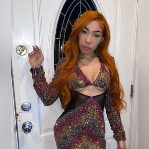 Rainbow sequins dress